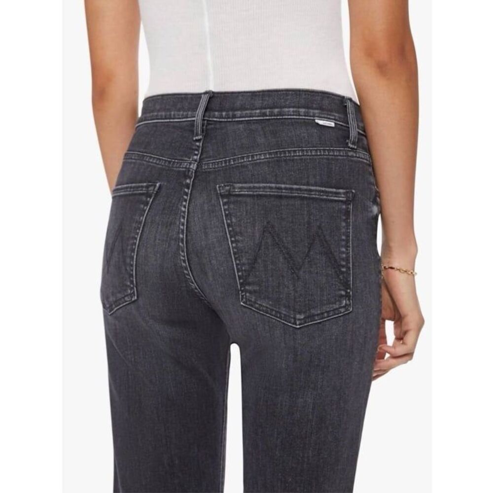 Mother The Ditcher Zip Ankle High Rise Black Jeans in Smoking Section Size 26 - Picture 4 of 10